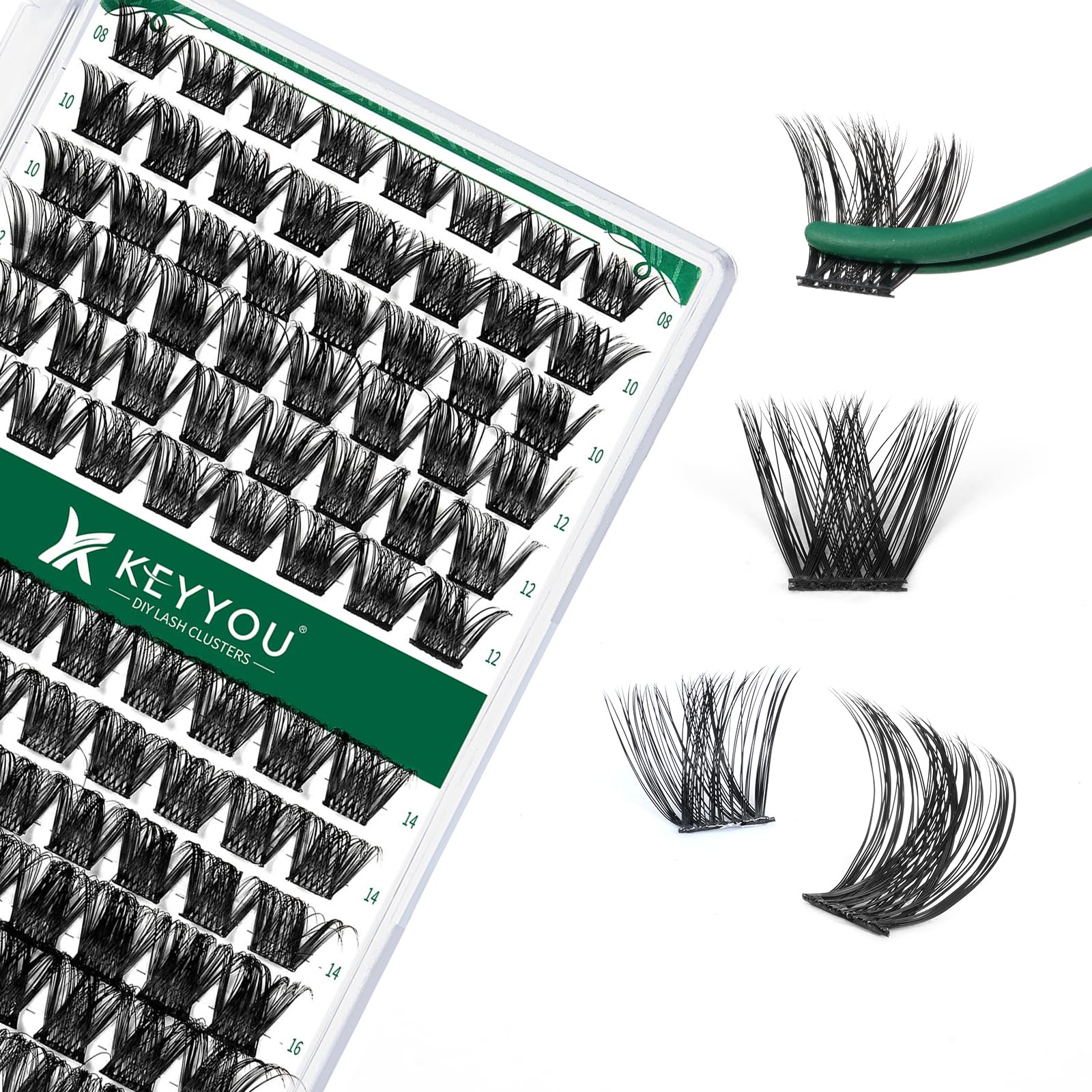 Photo 1 of 
**MISSING LASHES**FINAL SALE!!!Lash Clusters,96 Pcs Cluster Lashes D Curl 10-18MIX DIY Lash Extensions Eyelash Clusters,KEYYOU Volume Wispy Individual Lashes Soft&Comfortable Easy DIY at Home(Y01,D-10-18MIX)
