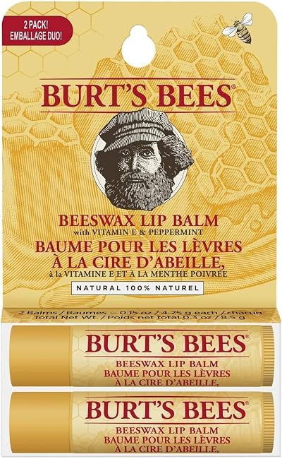 Burt's Bees Lip Balm Multipack 2x4.25g Beeswax Vitamin E Lip Care