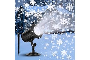 KOXUIUF Christmas Projector Lights Outdoor Decoration - 2024 New Vivid Snowflake Led IP65 Waterproof Projector Lights Adjustable for Xmas Projector for Indoor Outdoor Christmas Party