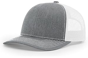B WEAR SPORTSWEAR RICHARDSON Plain 112 Trucker Cap (Charcoal/Black)