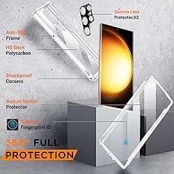 Temdan for Samsung Galaxy S23 Ultra Case, [Built-in
