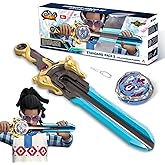 INFINITY NADO Sword Launcher Top &ndash; Metal Glow Gold Warrior Phoenix 5+ | Sword launcher, easy pull &amp; launch. Metal glow top. Gold Warrior Phoenix series. Great for kids 5+. Durable toy