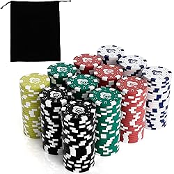 LUOBAO 11.5 Gram Poker Chips,200pc Casino Chips