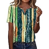 LOMON Womens Short Sleeve V Neck T Shirts Summer Tops Basic Tees Business Casual Blouses Trendy Fashion Clothes