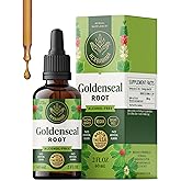 HERBAMAMA Goldenseal Root Tincture - Vegan Immune & Respiratory Support with Goldenseal Herb Extract Drops - Non-GMO, Alcohol & Sugar-Free Liquid Immunity Supplement, 42-Day Supply