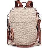 MARCO M KELLY Vegan Leather Backpack Purse for Women, Anti-Theft Travel Backpack Bag with Tassel, Convertible Shoulder Handbag