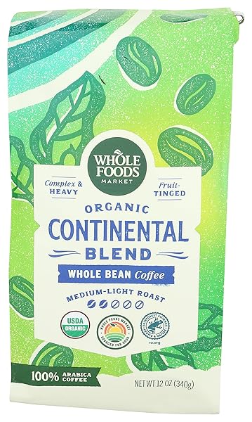 WHOLE FOODS MARKET, ORGANIC CONTINENTAL BLEND WHOLE BEAN...