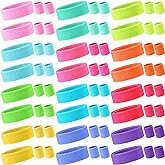 Yuxung Neon Sweatbands Set for Women Sports Headband Wristband Set Cotton Terry Basketball Tennis Sweat Band Wristband for 80s 90s Costumes Cosplay Glow Party