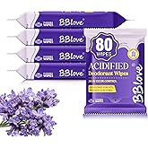 BBlove Acidified Body Wipes - 24H Odor Control, pH Balanced for Underarms & Whole Body, Aluminum-Free & Skin-Loving Formula, 80 Wipes