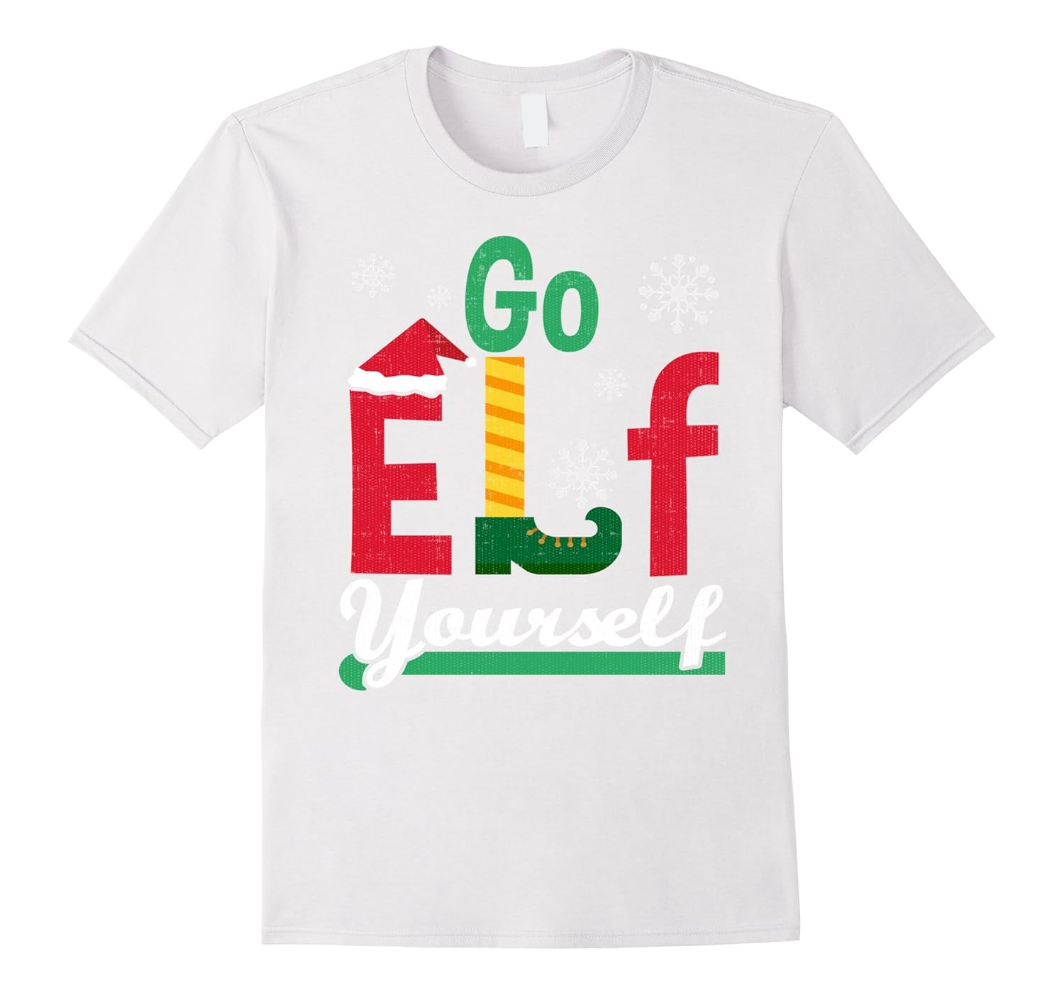 Go Elf Yourself Funny Christmas Holiday Tee Shirt-ANZ