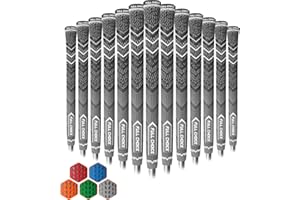 Full Choice Cross Corded Golf Grips 13 Pack, Low Taper Design, Choose from 13 Grips or 13 Grips with All Kits, 3 Sizes 5 Colors Options, Multi-compound Hybrid Golf Club Grips, CG01 Series