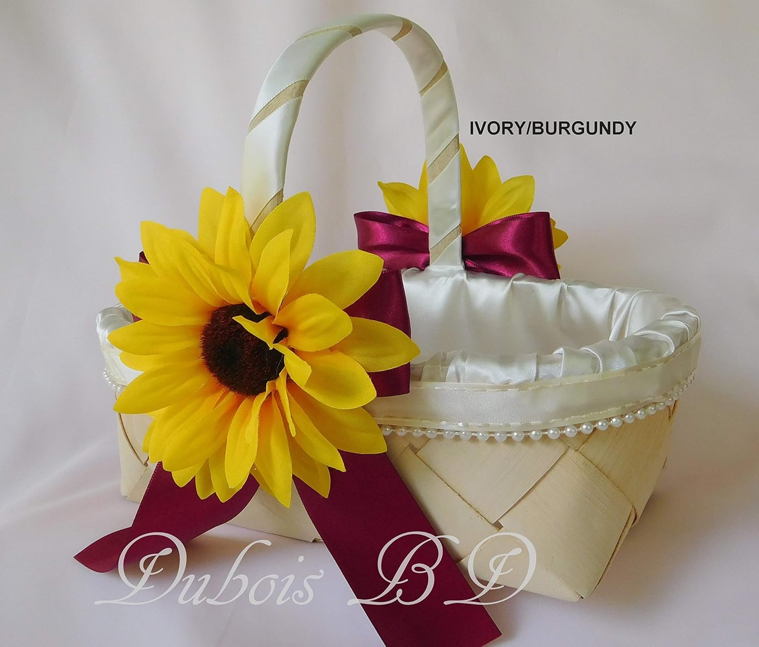 sunflower flower girl basket