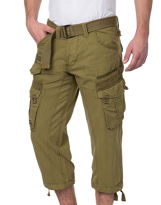 Geographical Norway Timua 3/4 Cargo Short Capri Hose Bermuda Baumwolle
