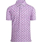 Damipow Boys Golf Shirt Moisture Wicking Youth Polo Shirts Quick Dry Kid Collared Shirt