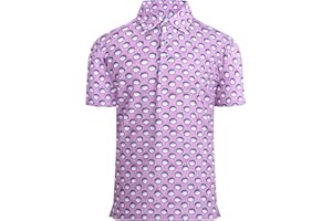 Damipow Boys Golf Shirt Moisture Wicking Youth Polo Shirts Quick Dry Kid Collared Shirt