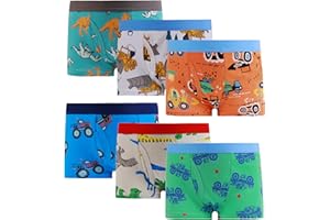 Sladatona Boys Boxer Briefs Shorts Cotton Dinosaur Shark Baby Toddler Underwear for Kids Boy 3/6 Pack