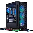 STGAubron Dual CPU Gaming PC, Dual Intel i7 Xeon E5 up to 3.7GHz, Radeon RX 580 8G, 16G DDR4 RAM, 1T SSD, 600M WiFi, BT 5.0, RGB Fan x4, Windows 10 Pro