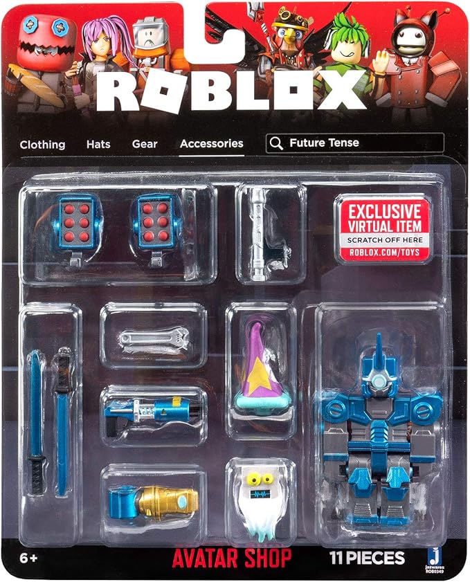 Amazon Com Roblox Avatar Shop Series Collection Future Tense Figure Pack Includes Exclusive Virtual Item Toys Games - roblox panda avatar