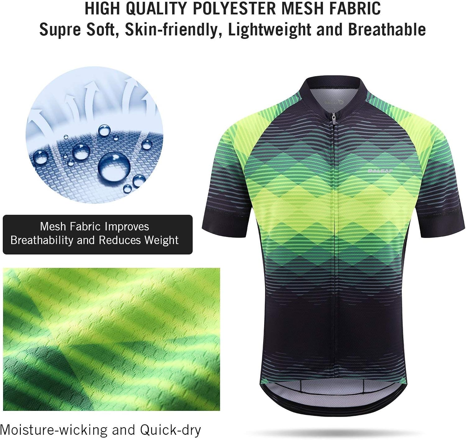 BALEAF Men's Cycling Jersey Set with 4D Gel Padded Shorts Cycling Clothes Shirts Bicycle Short Sleeve Set Road Bike: Clothing