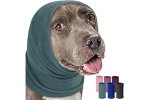 PUMYPOREITY Dog Ear Cover for Anxiety Relief, Calming Hoodie Noise Canceling for Grooming and Force Drying, Headband for Dog Hematoma, Pet Thunderstorms Ear Protection
