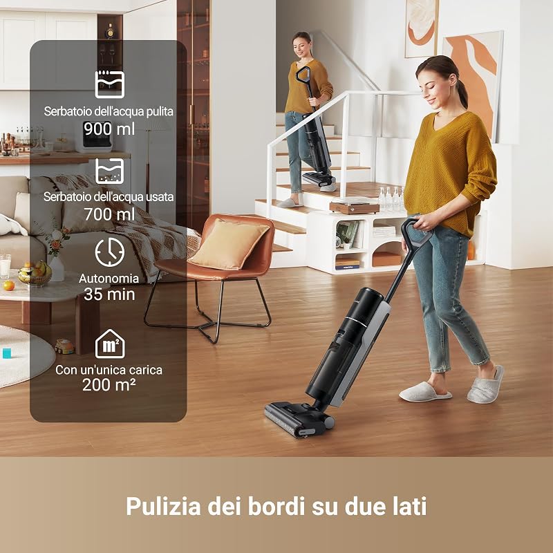 H12 Pro Ultra Aspirapolvere Lavapavimenti, Aspirazione 16.000 Pa