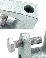 QWORK 12pc Galvanized Steel Beam Clamp M8 8mm for Bridge Construction view 5