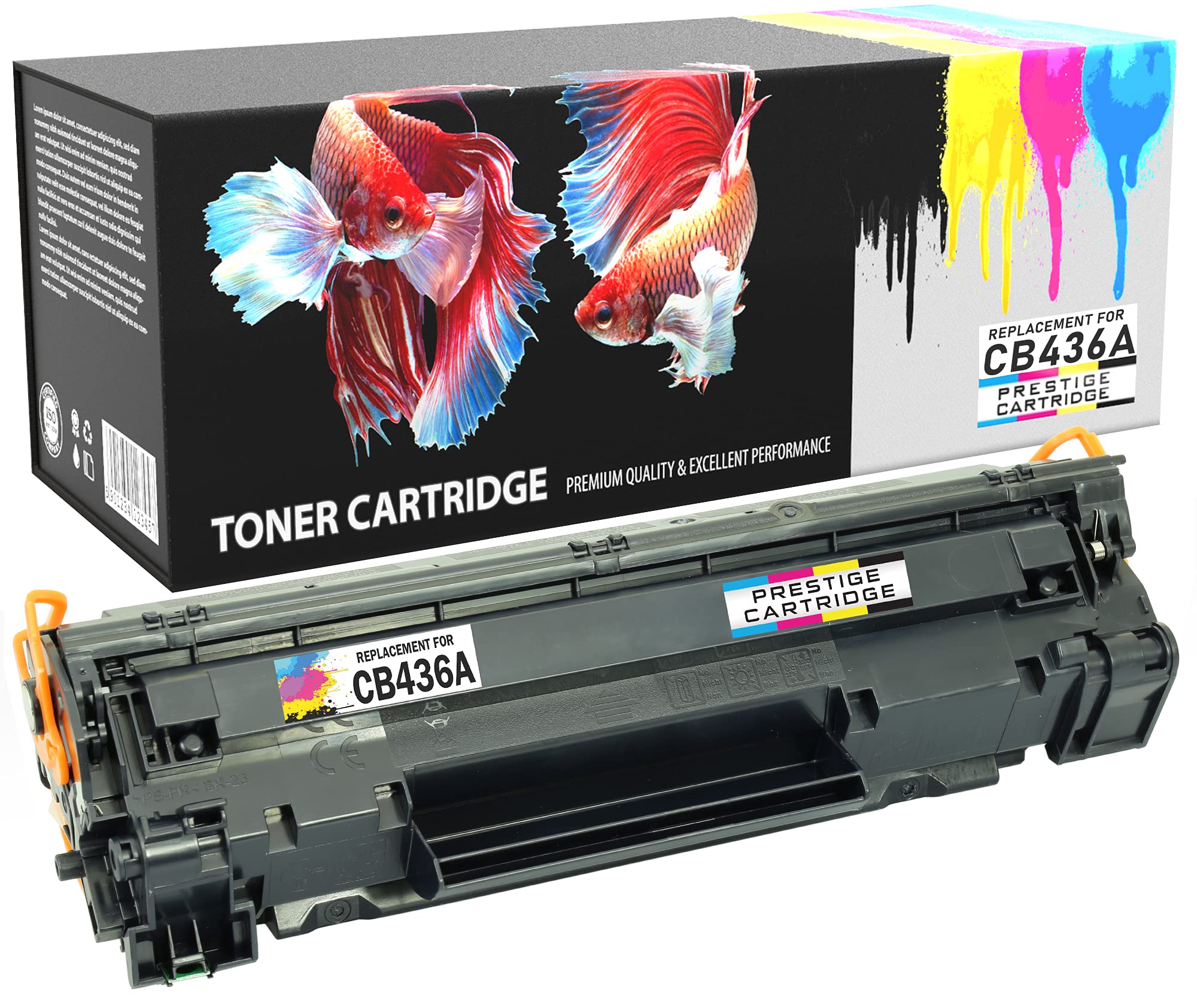 Prestige Cartridge CB436A 36A Compatible Laser Toner Cartridge for HP LaserJet P1505, P1505N, M1120 MFP, M1120N, M1520, M1522 MFP, M1522N, M1522NF, P1506