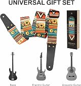 Nefelibata Nylon Guitar Strap with Cowhide Ends 5cm 38-64in Includes Picks view 5