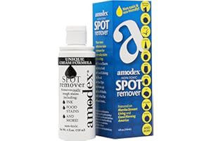 Amodex Ink & Spot Remover for Clothes, Leather and Skin - Removes Ink, Ballpoint, Sharpie, Grease and More, Works on Set-in Stains, Gentle but Powerful, 4oz/120ml Bottle