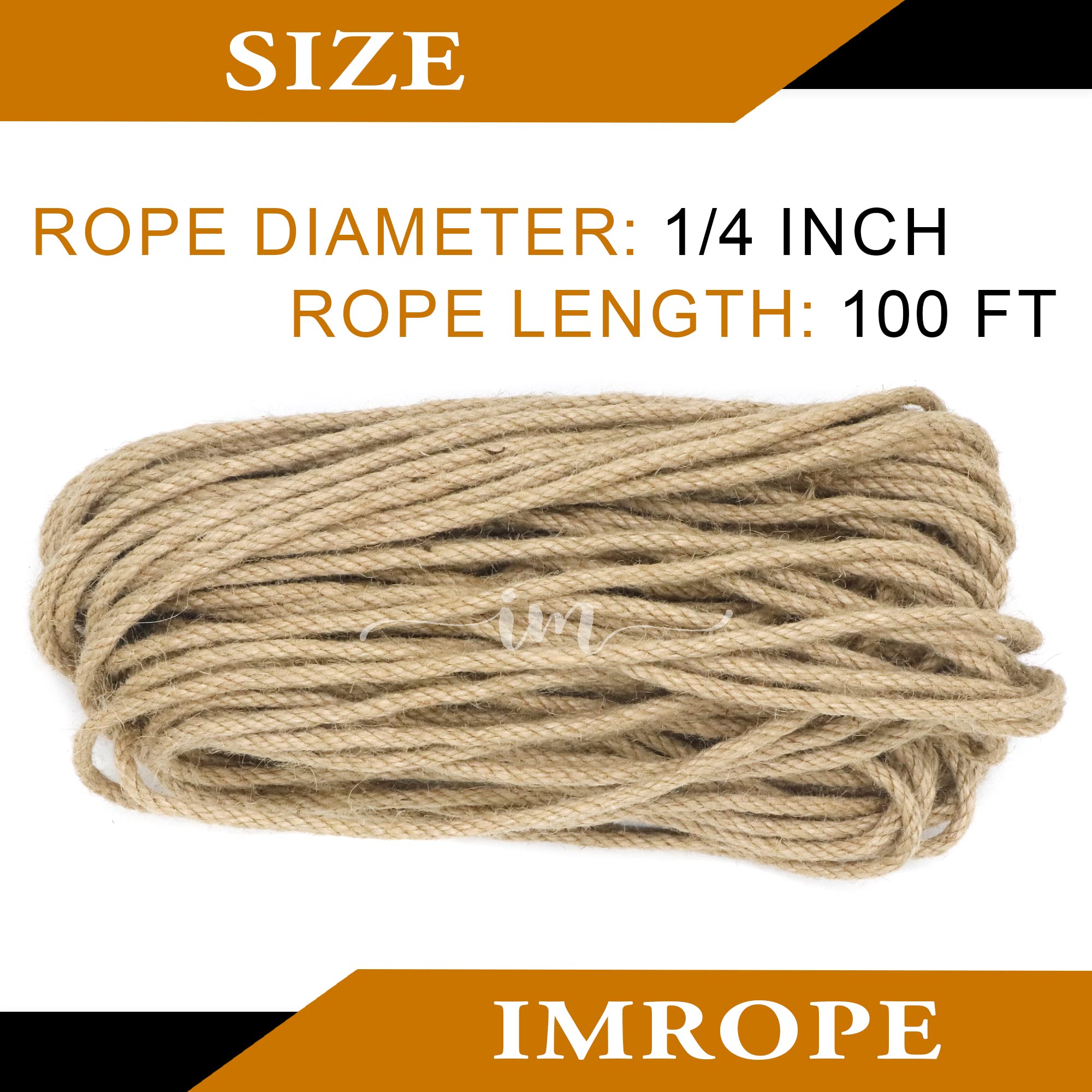 Mua Jute Rope 1/4 Inch 100 ft 6mm Thick Natural Clothesline Garden ...