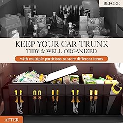 HOTOR Trunk Organizer, Sturdy Foldable with Cooler