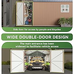 Aoxun 12'x20' Carport Shed Outdoor Metal Storage