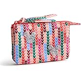 Vera Bradley Women's Disney Nylon Accordion Card Case, Mickey Meadow Stripe, One Size