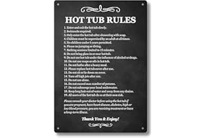 ORIGIN Hot Tub Rules - Black & White Sign for outdoor use with a list of health and safety points about using a hot tub. Ideal for use in holiday accommodation