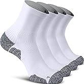 CWVLC Compression Athletic Quarter Socks Cushioned for Men Women