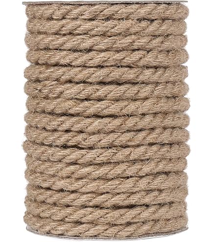 Natural Jute Twine Rope 21.87 Yards - 6mm Navajo White Craft Garden String