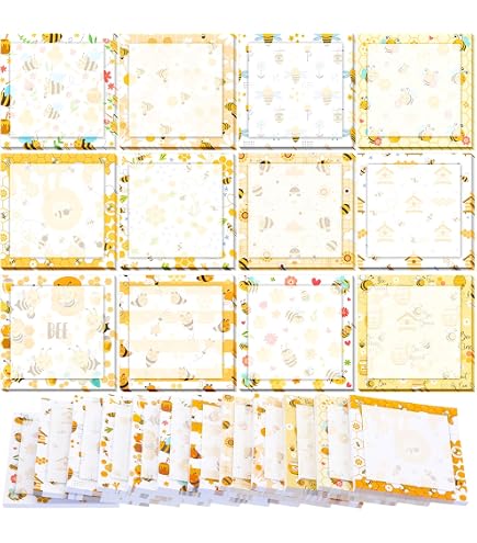 Bee Themed Gifts 9 Pieces Bee Themed Sticky Notes Cute Bee Notepads 3x3 ...