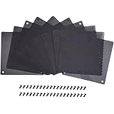 EBOOT 120 mm Dust Filter Computer Fan Filter Cooler PVC Black Dustproof Case Cover Computer Mesh 10 Packs with 40 Pieces of S