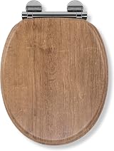Croydex Ontario Flexi-Fix Soft Close Wooden Toilet Seat with Adjustable Hinges