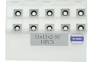 DL TOOLS DLtools 11mm Square Carbide Insert Cutter 4-Edge(11mm Length X11mm Width X2.0mm Thickness) for Wood Working Woodturning tools,pack of 10