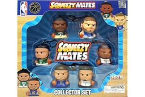 TEENYMATES Party Animal Squeezymates NBA 2025 Series 5 Collector Box Set, 6 Figures, 2 1/2 Inch Tall, Team Colors