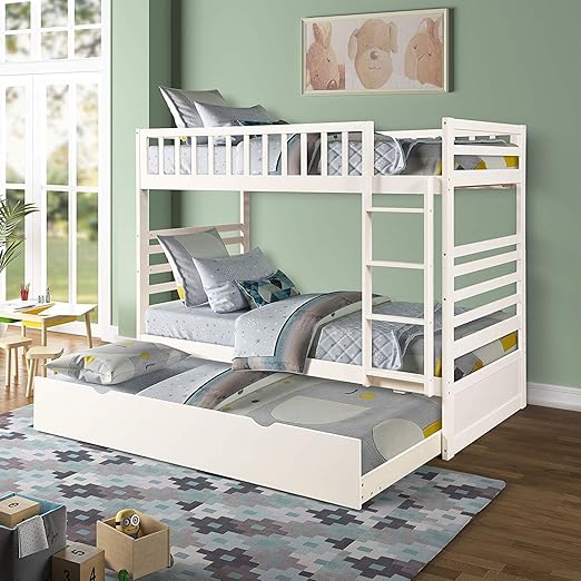 Amazon Com Twin Over Full Size Platform Storage Trundle Solid