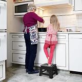 KEPLIN 9 Inch Heavy Duty Folding Step Stool Non-Slip Carry Handle Black view 7