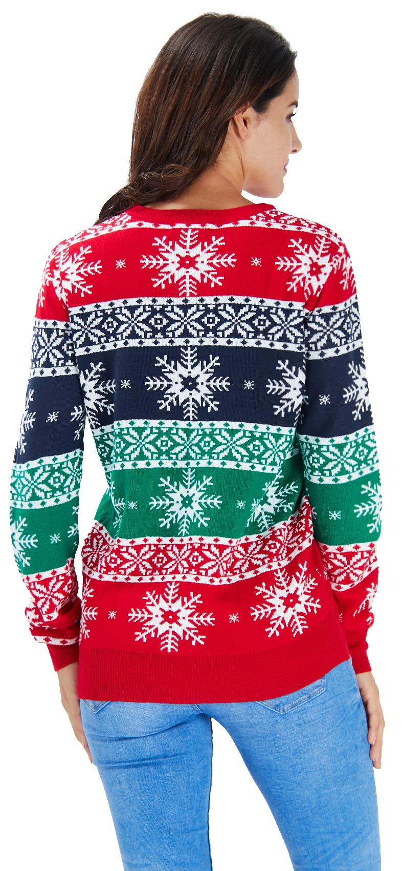 UNICOMIDEA Funny Christmas Jumpers Unisex 3D Xmas Graphic Design Ugly Xmas Pullover Sweater for Boy and Girls Green XX-Large