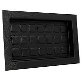 Recessed Crawl Space Vent Cover, Covers 8" H x 16" W Openings, Black | Exterior Mounted, Overall Dimensions: 10&frac34;" &times; 18", Standard Depth, UV-Stabilized ABS, Crawl Space Door Systems