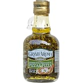 Mantova Grand&rsquo;Aroma Pizza Flavored Extra Virgin Olive Oil, made in Italy, cold-pressed, 100% natural, heart-healthy cooking oil perfect for pizza dough, pasta, garlic bread, or sauces, 8.5 oz