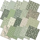 HunnmingRe 20 Pcs 10''x10'' Sage Green Quilting