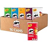 Pringles Potato Crisps Chips, Lunch Snacks, Variety Pack (16 Cans)