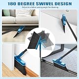 JEHONN Long Handled Dustpan and Brush Set 138CM Swivel Broom Blue view 2