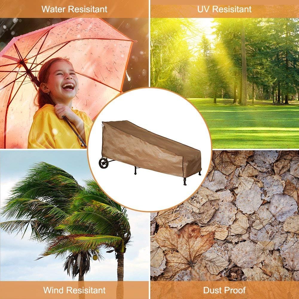 Abba Patio Outdoor/Pool Chaise Lounge Cover, Water Resistant, 84''L x 34''W x 34''H : Garden & Outdoor